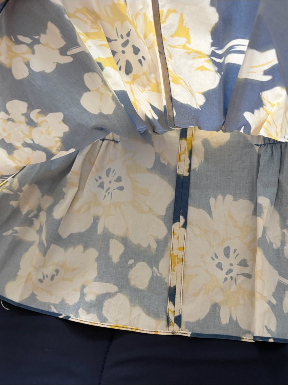 Tanya Taylor Ivana Top in French Blue Multi - Picture 12 of 13